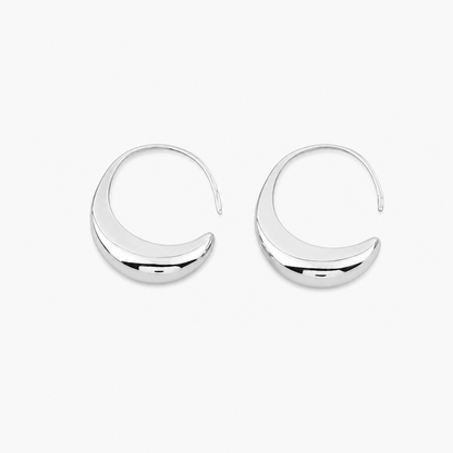 Reine Hoop Earrings (Silver)