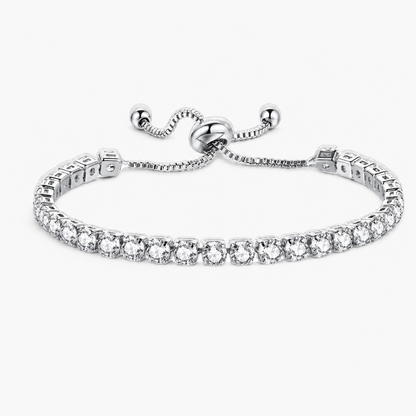 Ruby Tennis Bracelet (Silver)