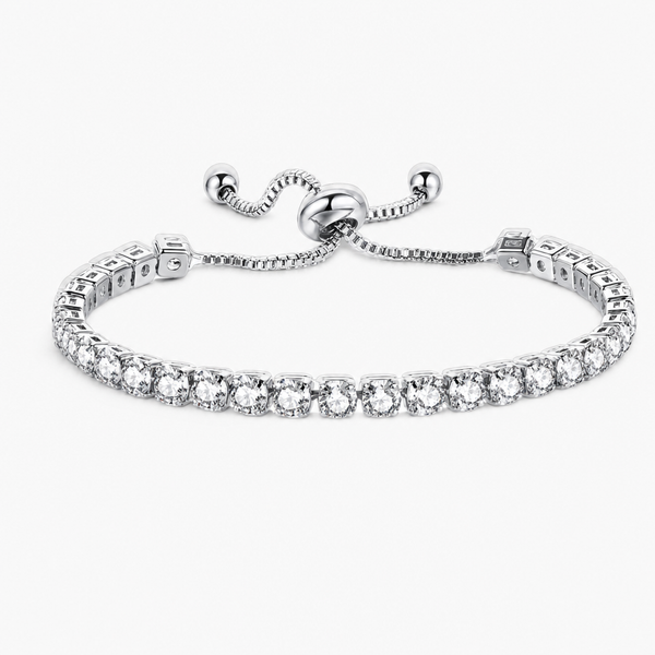 Ruby Tennis Bracelet (Silver)