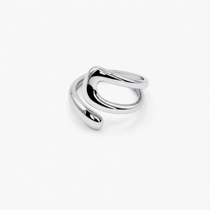 Sculptural Adjustable Ring (Silver)