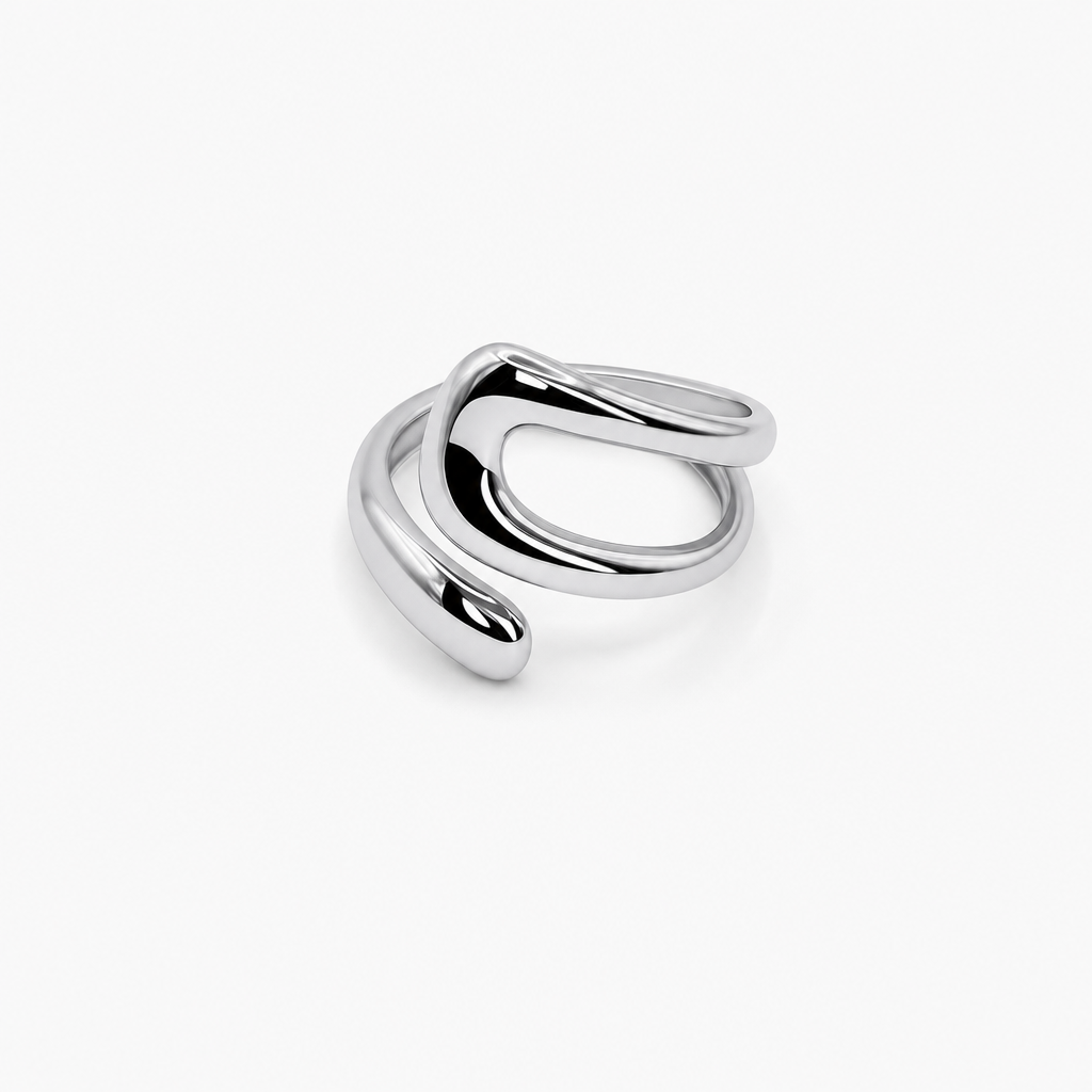 Sculptural Adjustable Ring (Silver)