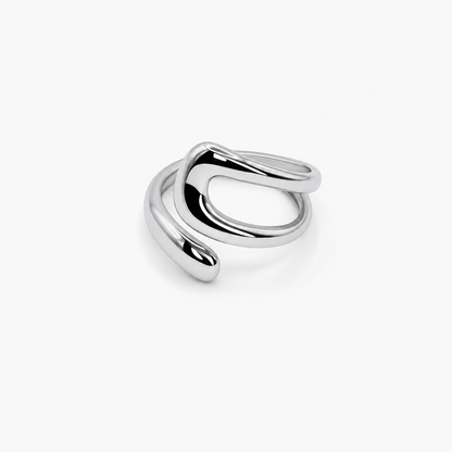 Sculptural Adjustable Ring (Silver)