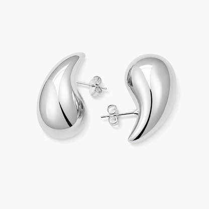 Teardrop Earrings (Silver)