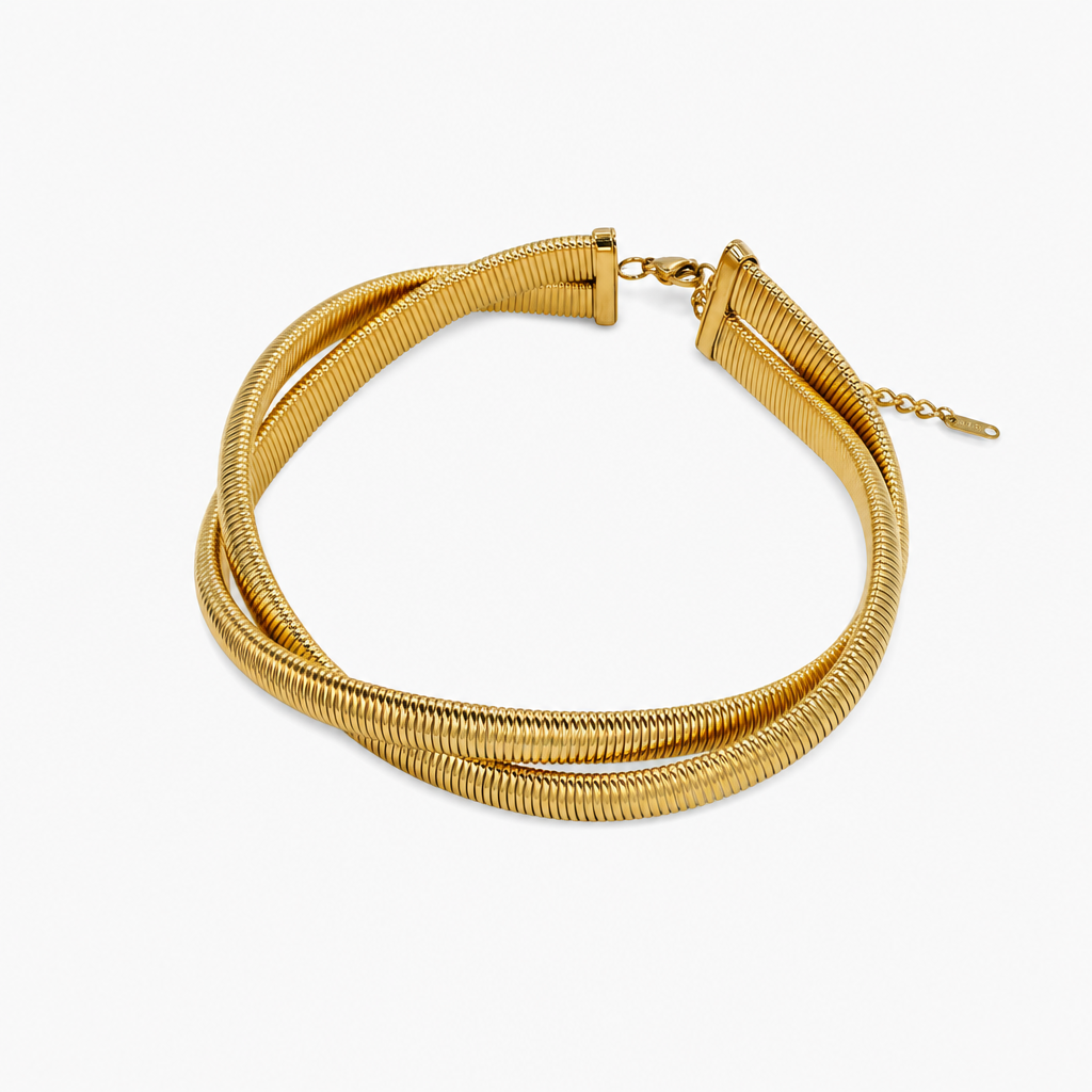 Twisted Harmony Choker Necklace