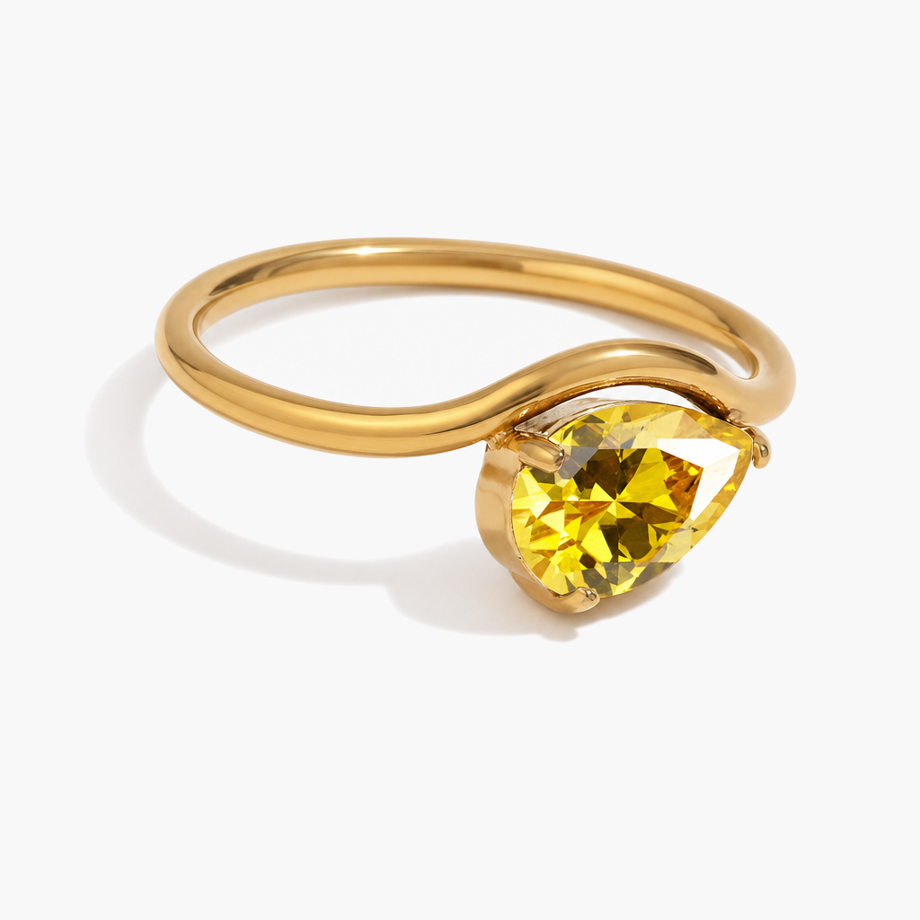 Naia Teardrop Birthstone Ring