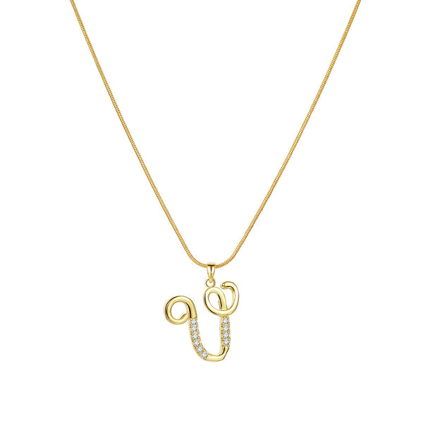 Lily Initial Necklace