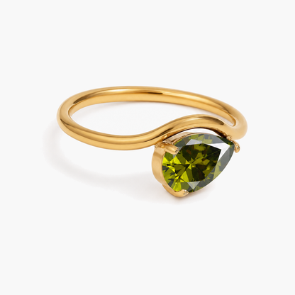 Naia Teardrop Birthstone Ring