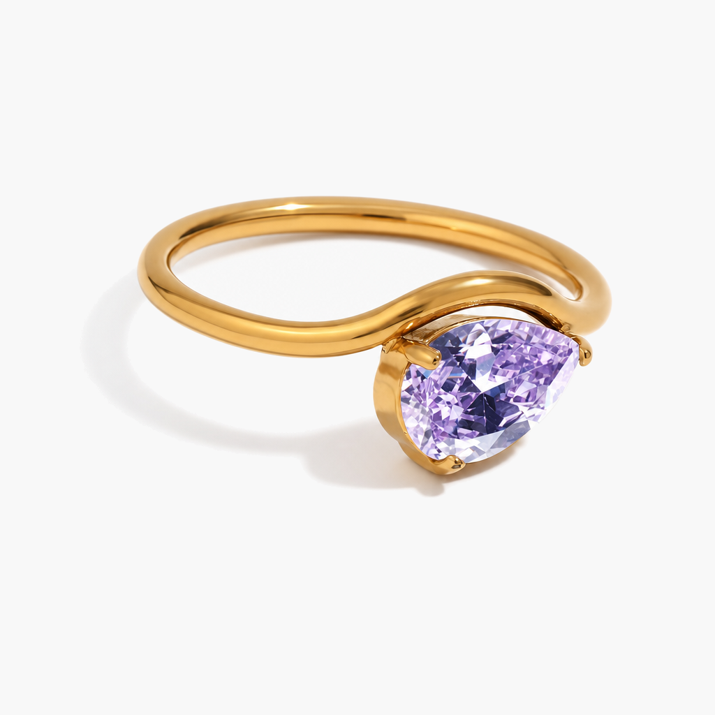 Naia Teardrop Birthstone Ring