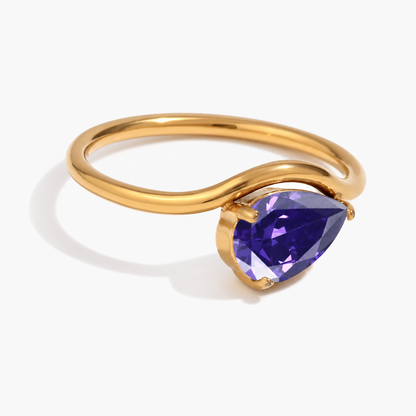 Naia Teardrop Birthstone Ring