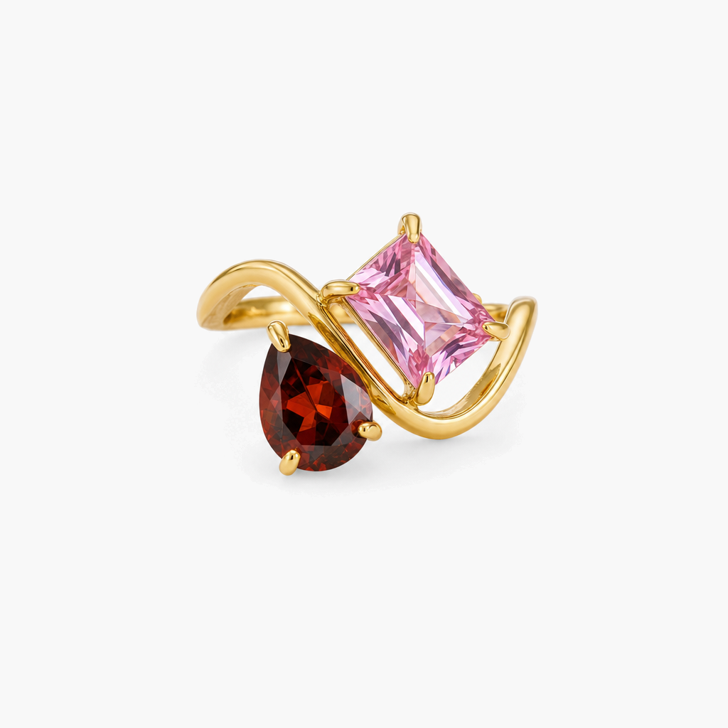 Verity Birthstone Duo Ring