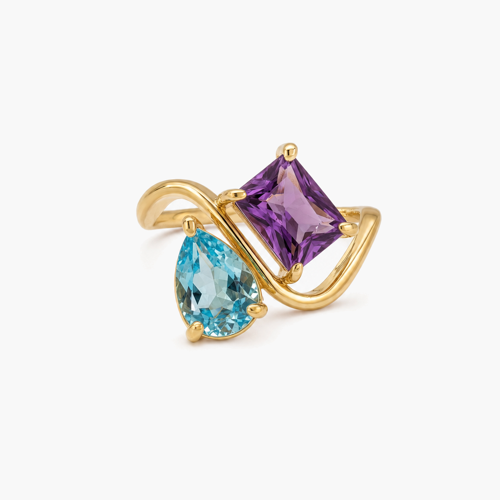 Verity Birthstone Duo Ring