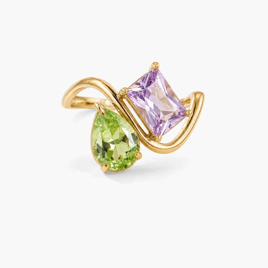 Verity Birthstone Duo Ring