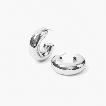 Ximena Chunky Earrings (Silver)
