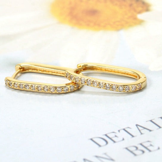 Sirius U Shaped Gold Earrings