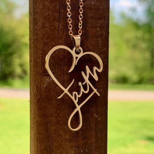 Faith Heart Necklace