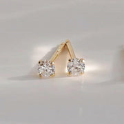 Zeke Micro Stud Gold Earrings