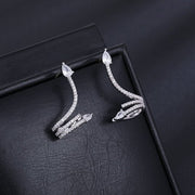 Serpentine Zirconia Studded Earrings