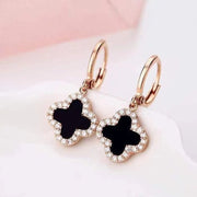 Gold Plated Four-Leaf Clover Earrings