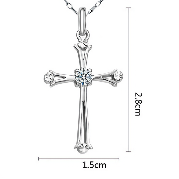 Platinum Plated Zirconia Cross