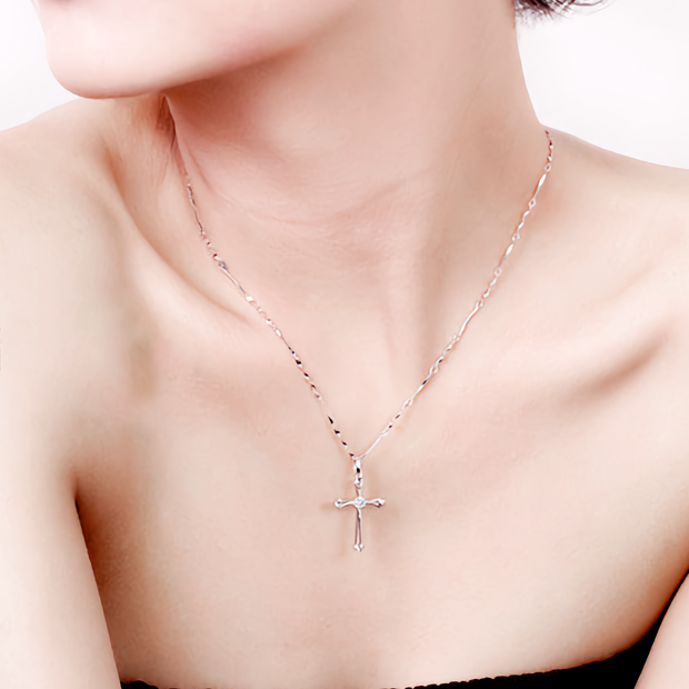 Platinum Plated Zirconia Cross