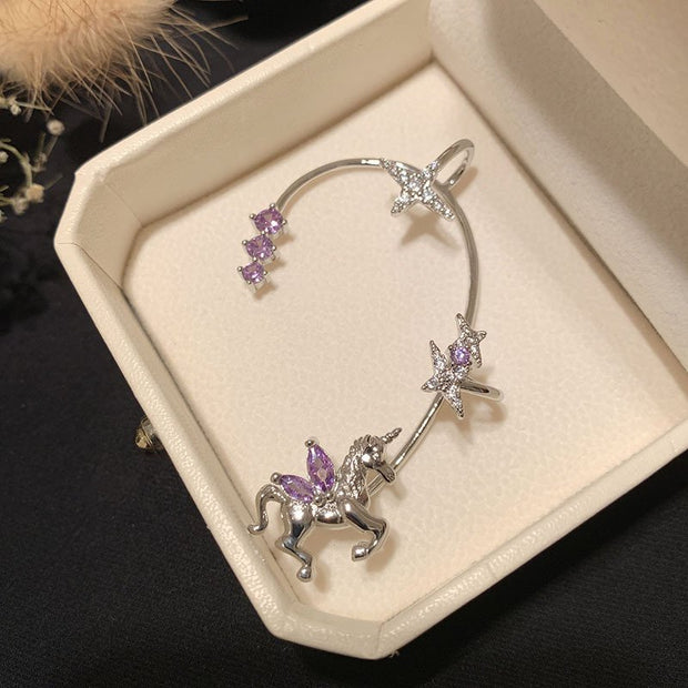 Sterling Unicorn Silver Earrings