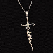 Sterling Silver Faith Necklace