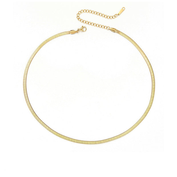 Stella Herringbone Chain Necklace