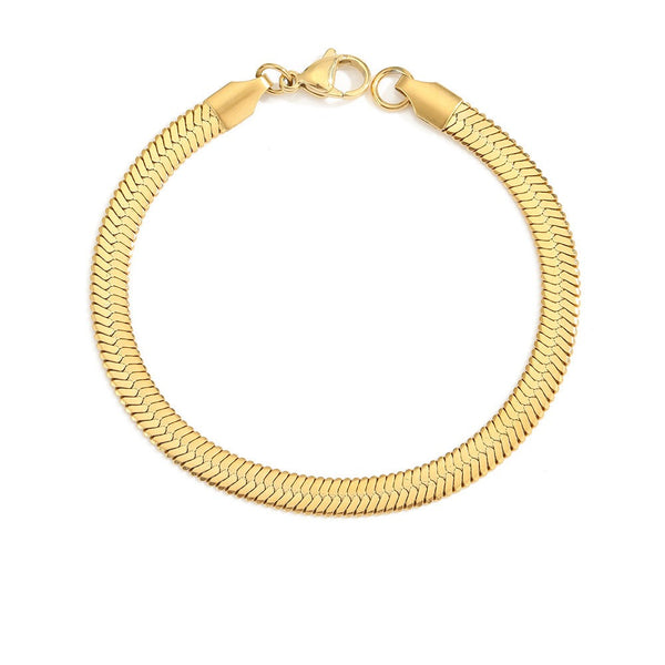 Stella Herringbone Chain Bracelet