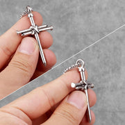 Stainless Steel Nail Cross Necklace