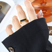 Brenda Golden Onyx Ring