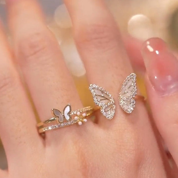 Graceful Flutter Twin Rings