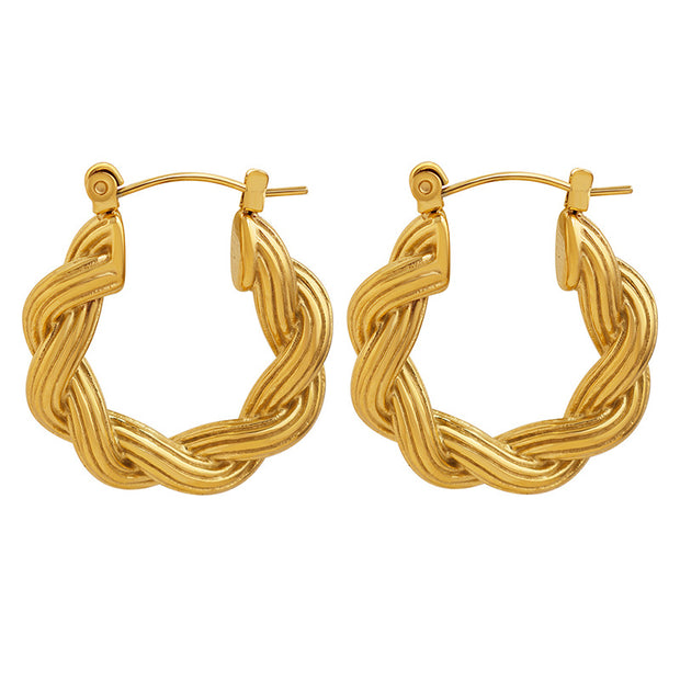 Zarra Golden Twist Earrings