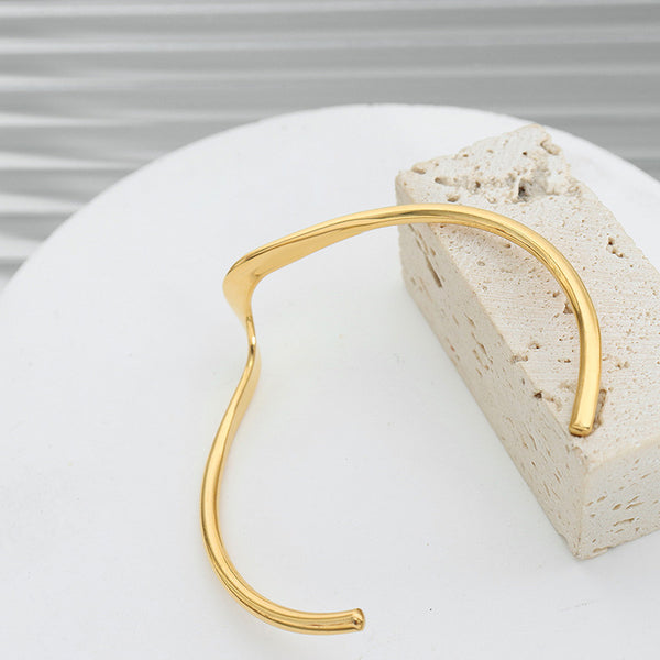 Iris Golden Bangle