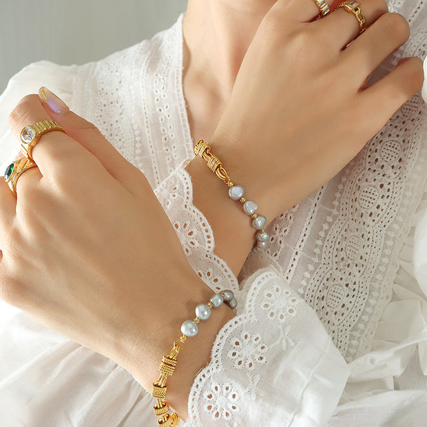 Regalia Golden Pearl Bracelet