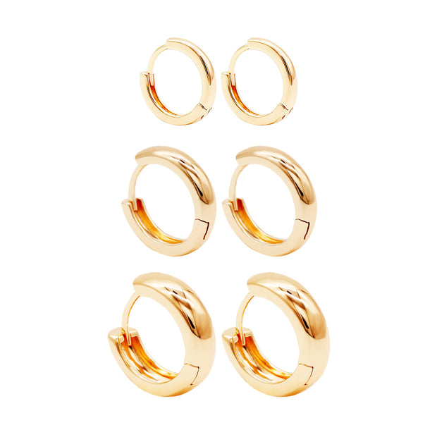 Aurelia Hoop Hug Gold Earrings