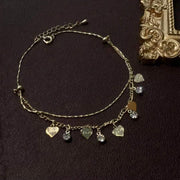 Golden Heart Chain Anklet