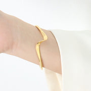 Iris Golden Bangle