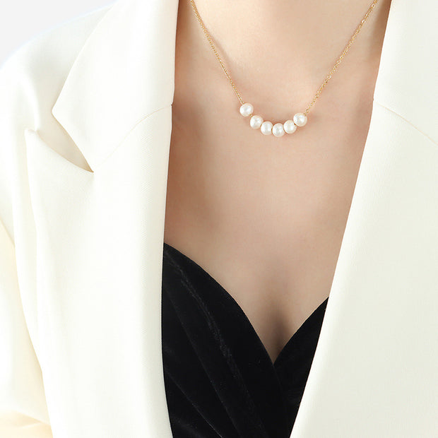 Zoe Layered Pearl Necklace