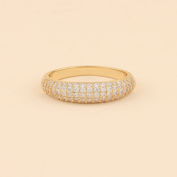 Crystal Dome Gold Ring