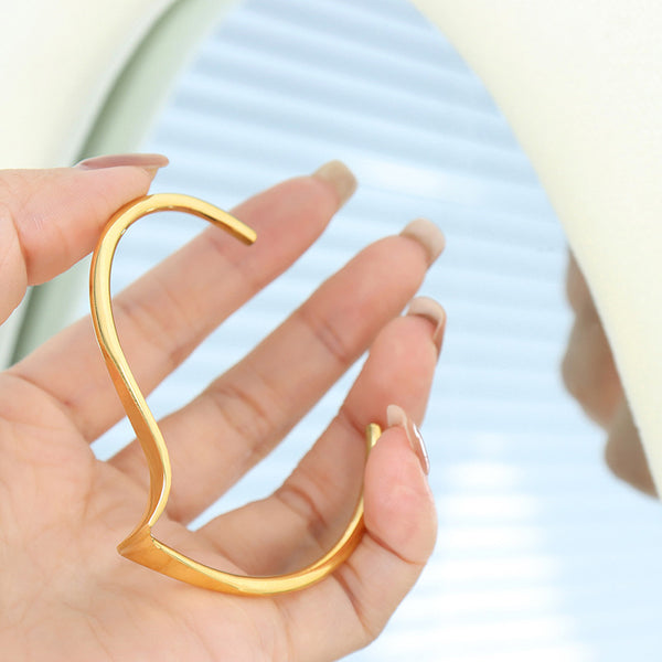 Iris Golden Bangle