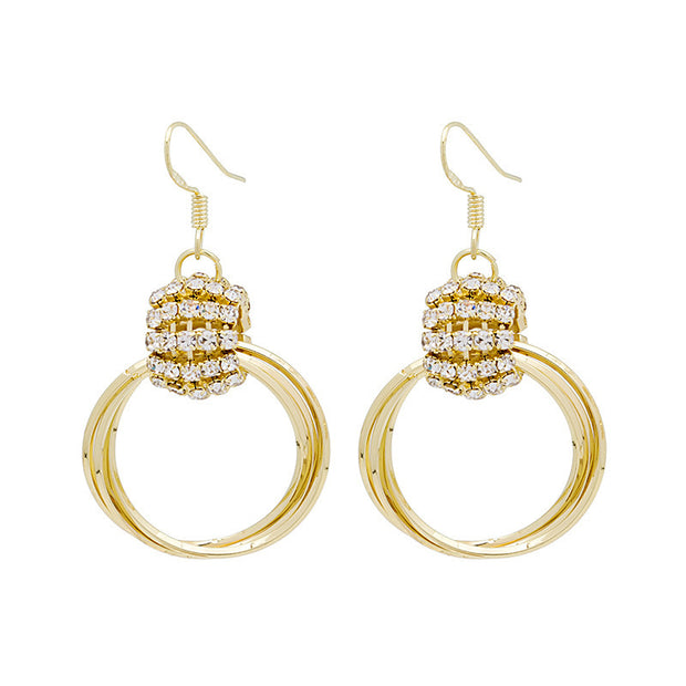 Anastasia Gold Plated Loop Earrings