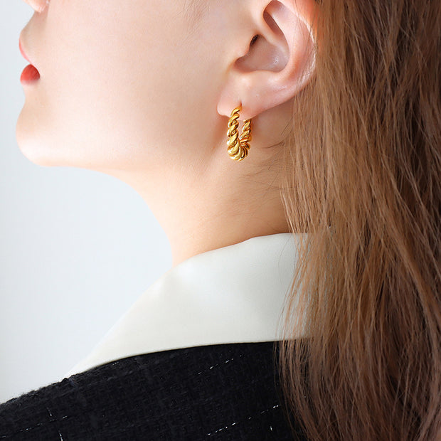 Aurum Golden Twist Earrings