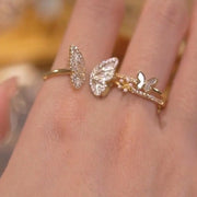 Graceful Flutter Twin Rings