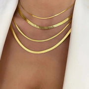 Stella Herringbone Chain Necklace