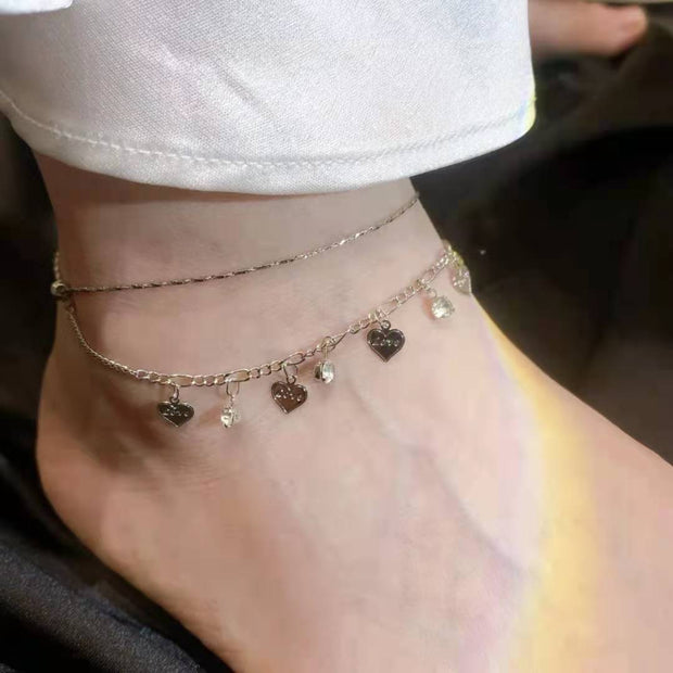 Golden Heart Chain Anklet