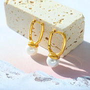 Veers Geometric Pearl Earrings