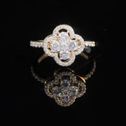 seraph rotating zirconia clover ring