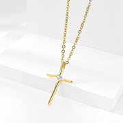 Asymmetrical Cross Necklace
