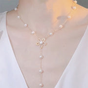 Yvonne Floral Pearl Necklace