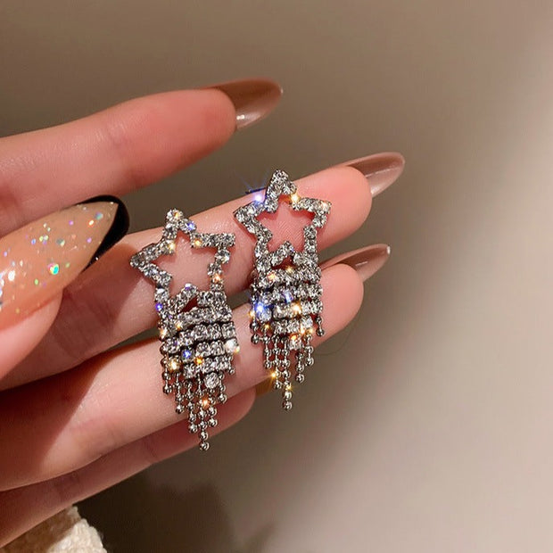 Glimmer Zirconia Star Earrings